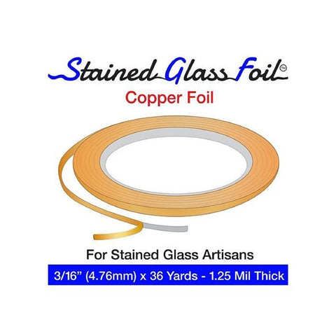Stained Glass Copper Foil 3/16 Copper Foil 1.25 mil