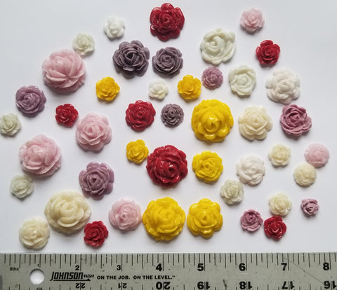 COE 96 Fusible Glass Large Flowers (Roses) for Your Fused Glass Projects