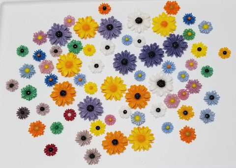 COE 96 Fusible Glass 33mm Flowers (Daisies) for Your Fused Glass Projects