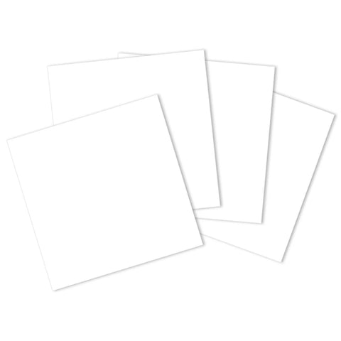 Fusible White Glass Squares 6 x 6 Inch COE 96 - 4 Pack