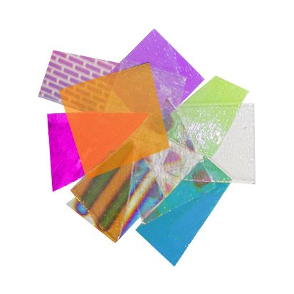 1/4 lb CBS Dichroic Glass Jewelry Pack Thin Clear 96 COE 74565