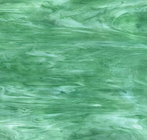 Stained Glass Supplies DG1074 - Light-Medium Green White Opal