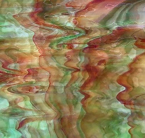 Stained Glass Supplies DG1091 - Green Red Streaky Mottle