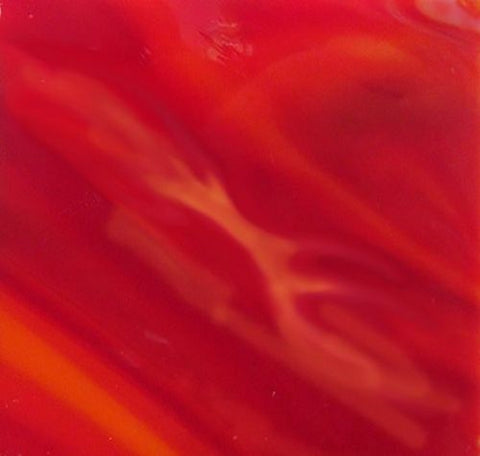 Stained Glass Supplies DG1150 - Red Orange and White