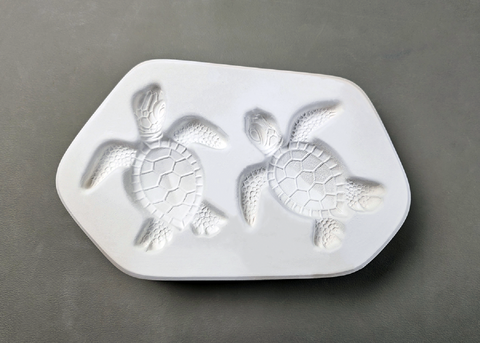 LF258 - Two Small Turtles Glass Fusing Mold