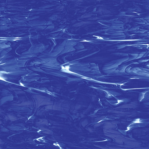 Fused Glass Supplies SF3396 - Dark Blue White Wispy 96 COE