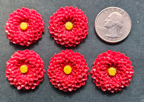 COE 96 Pre Fused Glass Flowers (26.5mm Mums) for Your Fused Glass Projects