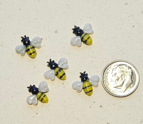 COE 96 Fusible Glass Bumble Bees for Your Fused Glass Projects 1/2 Inch