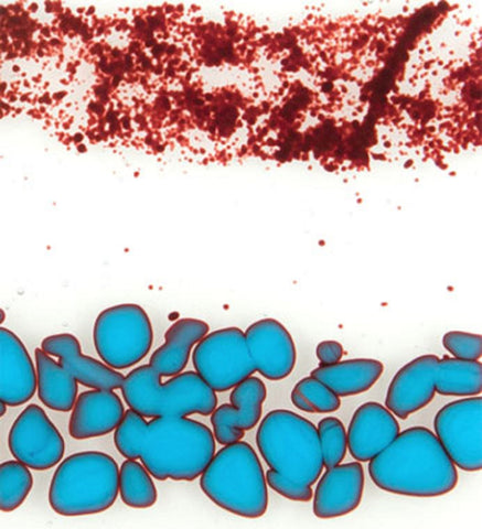 COE 96 - Oceanside - Red Reactive Transparent Frit UF1005 - UF5005