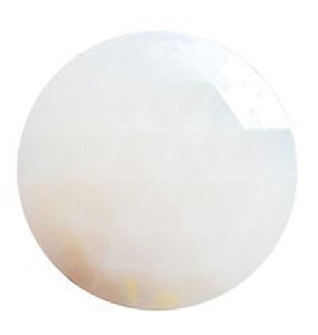 35mm Round White Faceted Glass Jewel Flat Back