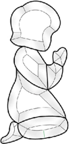 Praying Child Bevel Cluster Ec147