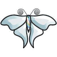 Clear Glass Butterfly Bevel Cluster 05