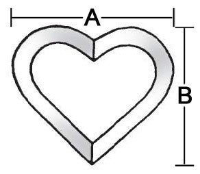 4-2 inch Clear Heart Bevels BC412