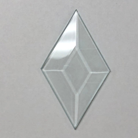 1.5 x 2 Inch Clear Glass Diamond Bevel - Pack of 10