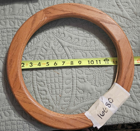 Round Solid Oak Stained Glass Panel Frame