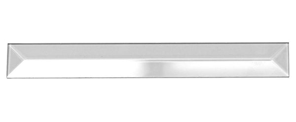 1 x 8 Inch Clear Glass Rectangle Bevel - Pack of 10