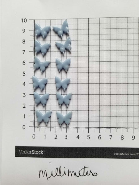COE 96 Pre Fused Glass Miniature Butterfly's for Your Fused Glass Projects - Pack of 12