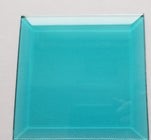 2 Inch Square Turquoise Glass Bevels - Pack of 5