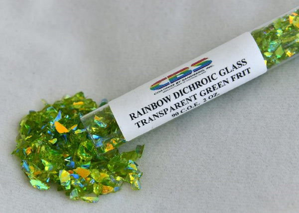CBS 2 oz. Tube Dichroic Green Frit 90 COE