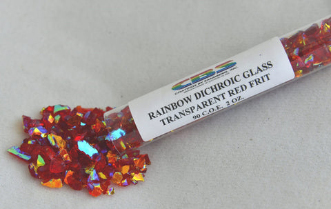 CBS 2 oz. Tube Dichroic Red Frit 90 COE