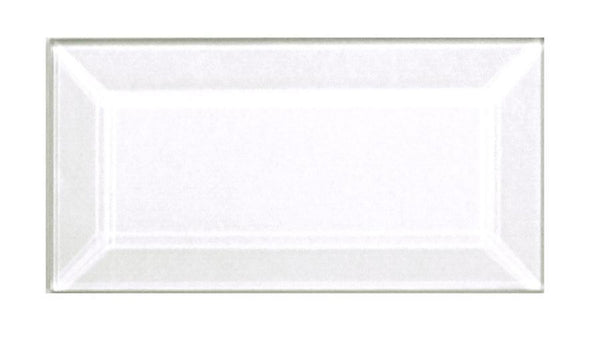 2 x 4 Inch Clear Glass Rectangle Bevel - Pack of 10