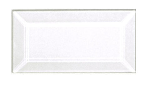 2 x 4 Inch Clear Glass Rectangle Bevel - Pack of 10