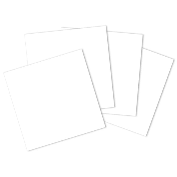 Fusible White Glass Squares 6 x 6 Inch COE 96 - 4 Pack