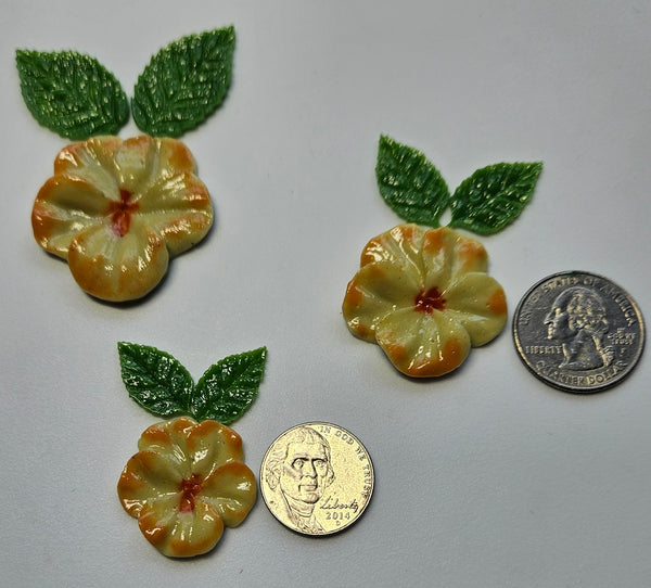 COE 96 Fusible Glass Flowers (Pansy) and Leaves for Your Fused Glass Projects