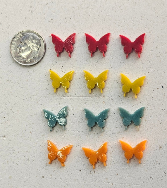 COE 96 Pre Fused Glass Miniature Butterfly's for Your Fused Glass Projects - Pack of 12