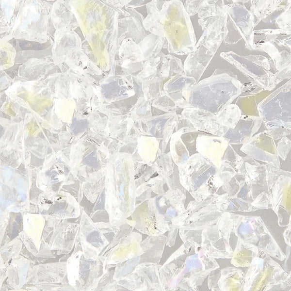 COE 96 - Uroboros Retired - Metallic Iridescent on Clear Mosaic Frit