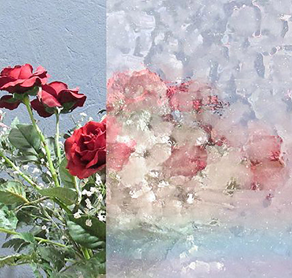 Stained Glass Supplies DG1011 - Iridized Clear Soft Hammered