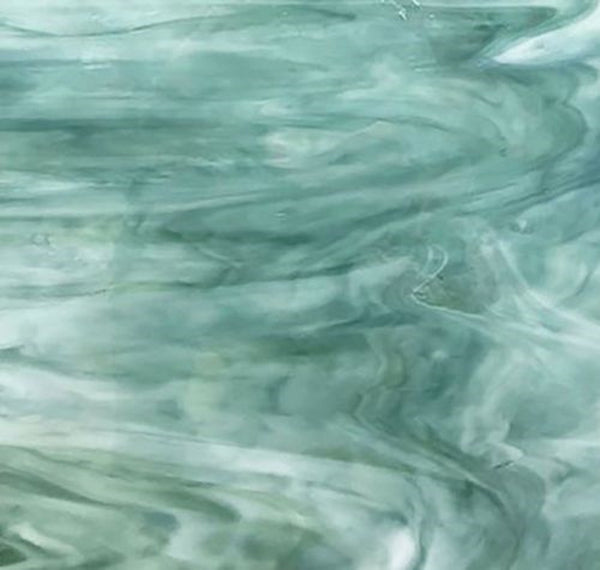 Stained Glass Supplies DG1081 - Seafoam/White Opal Sheet Glass
