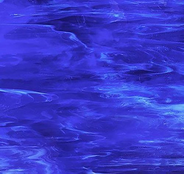 Stained Glass Supplies DG1102 - Medium Blue/White/ Clear Streaky