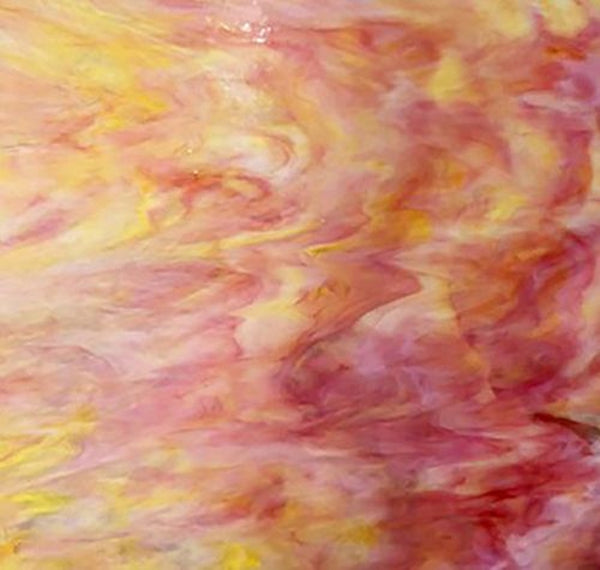 Stained Glass Supplies DG1136 - Yellow/Pink/ White/Clear Opal