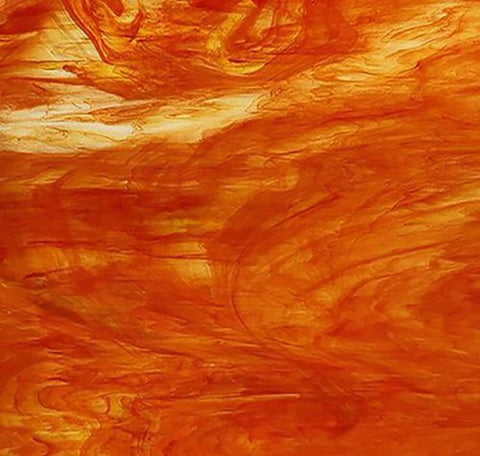 Stained Glass Supplies DG1144 - Peach Orange White and Clear