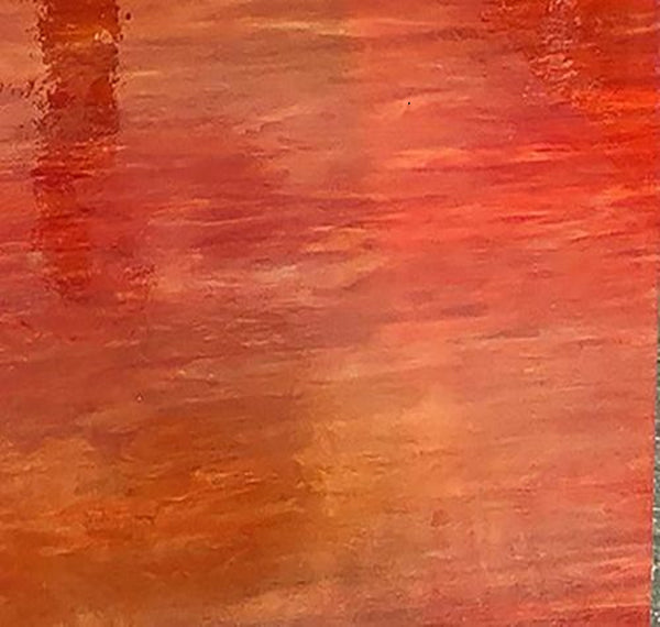 Stained Glass Supplies DG1146 - Iridized Orange/White Opal Sheet Glass