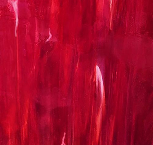 Stained Glass Supplies DG1153 - Red White Wispy Opal