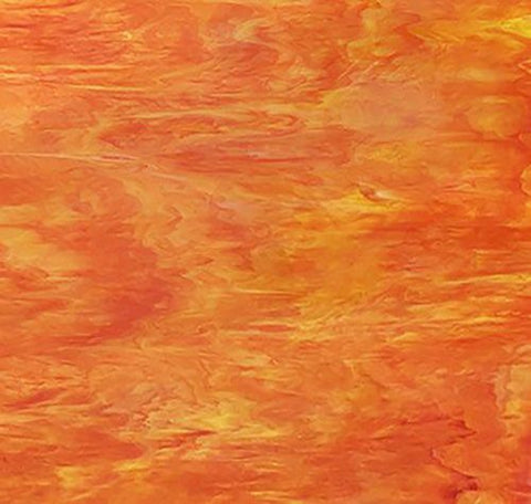 Stained Glass Supplies DG1158 - Orange/Yellow/ Red Opal