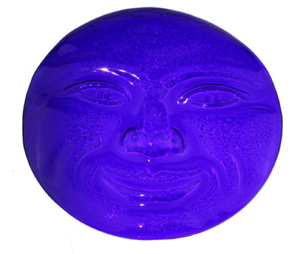 Stained Glass Slumped - MoonFace 6 Inch Diameter