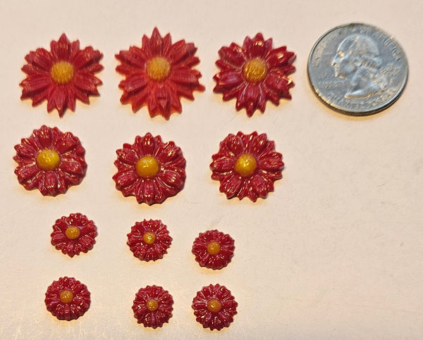 COE 96 Fusible Glass Medium Flower Sets (Daisy) for Your Fused Glass Projects