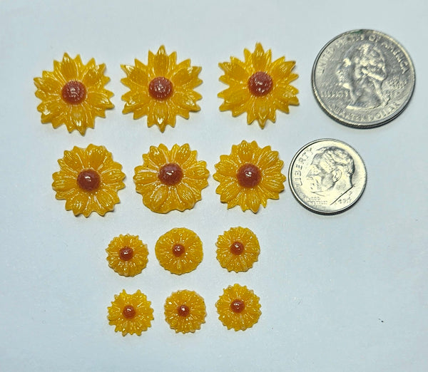 COE 96 Fusible Glass Medium Flower Sets (Daisy) for Your Fused Glass Projects