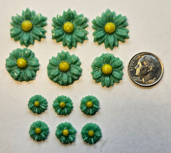 COE 96 Fusible Glass Medium Flower Sets (Daisy) for Your Fused Glass Projects