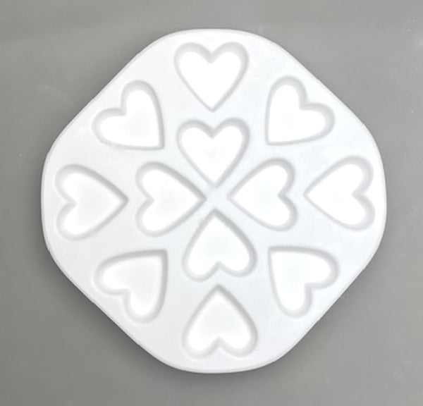 Fused Glass Supplies LF241 - 12 Hearts Mold