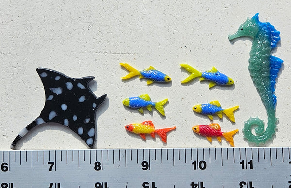 COE 96 Fusible Glass Sea Life / Ocean Creatures for Your Fused Glass Projects