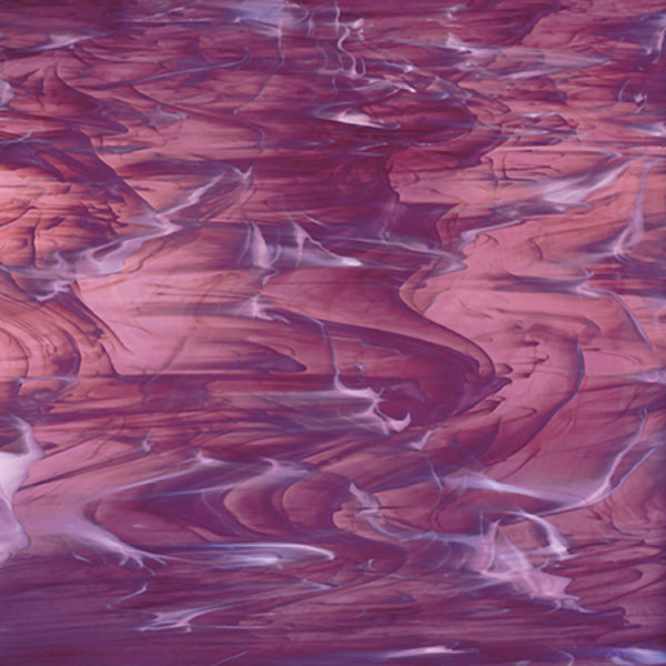 Fused Glass Supplies SF3492 - LIght Purple / White Wispy Glass COE 96 Sheet Glass
