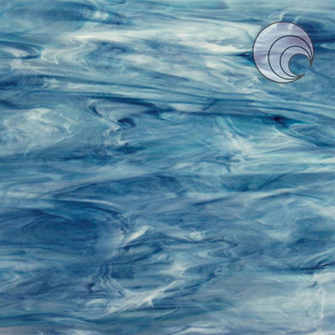 Fused Glass Supplies SF603383 - Blue Yonder (Clear/White/Navy/Aqua)