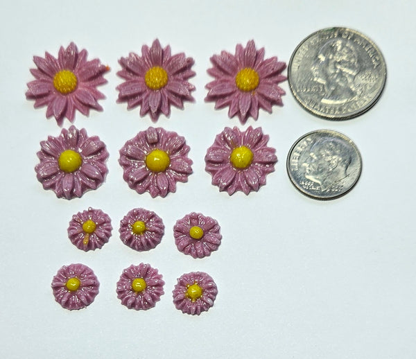 COE 96 Fusible Glass Medium Flower Sets (Daisy) for Your Fused Glass Projects