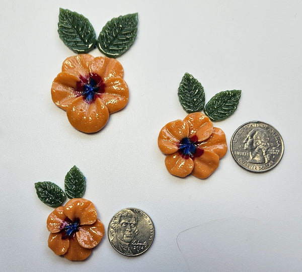 COE 96 Fusible Glass Flowers (Pansy) and Leaves for Your Fused Glass Projects
