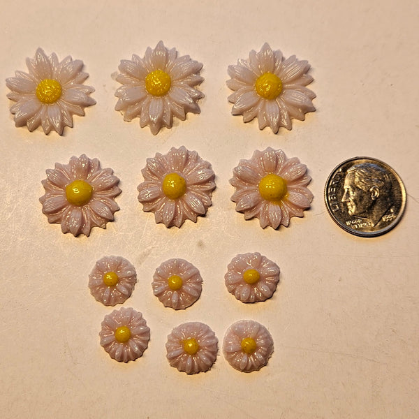 COE 96 Fusible Glass Medium Flower Sets (Daisy) for Your Fused Glass Projects