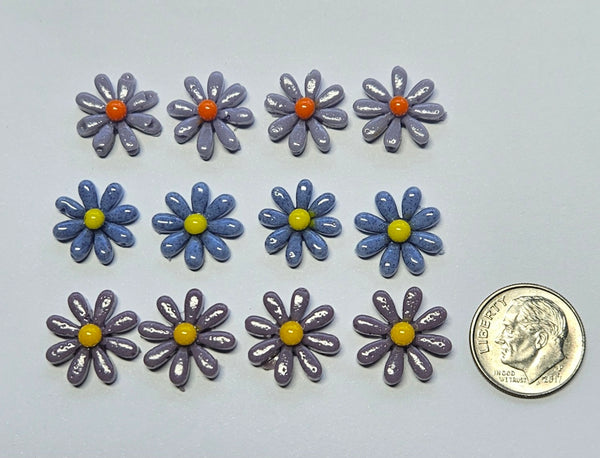 COE 96 Glass Flowers Daisy (s) 15mm for Your Fused Glass Projects - Pack of 12
